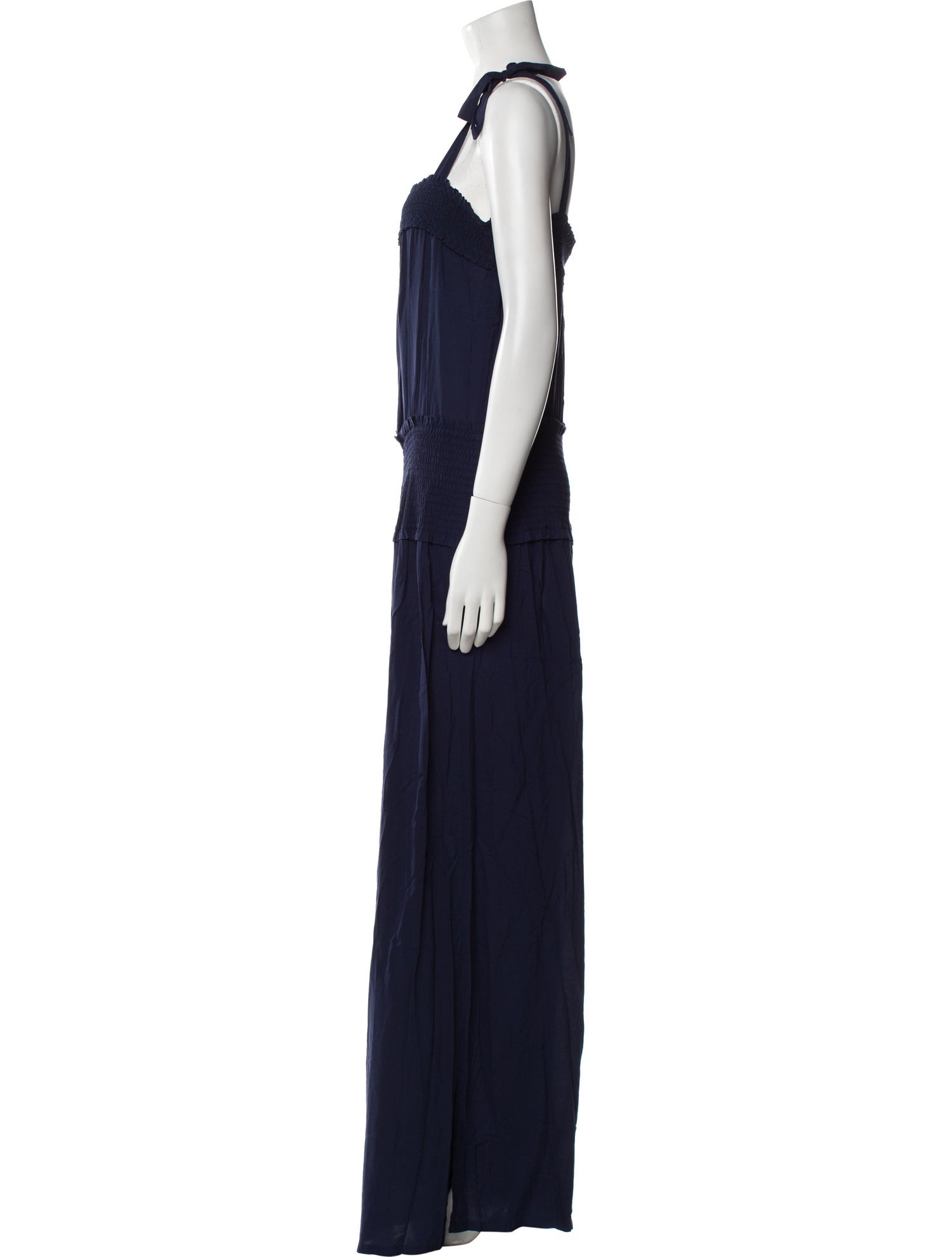 Tory Burch Silk Square Neckline Jumpsuit