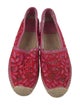 Tory Burch Leather Floral Print Espadrilles