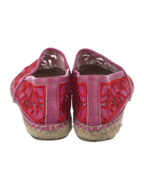 Tory Burch Leather Floral Print Espadrilles