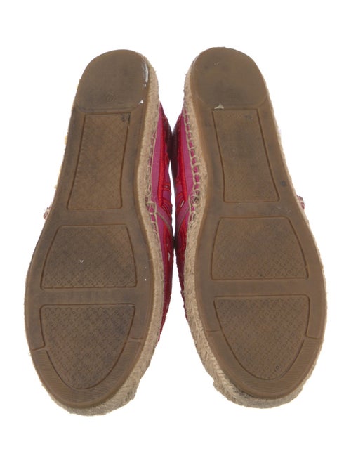 Tory Burch Leather Floral Print Espadrilles