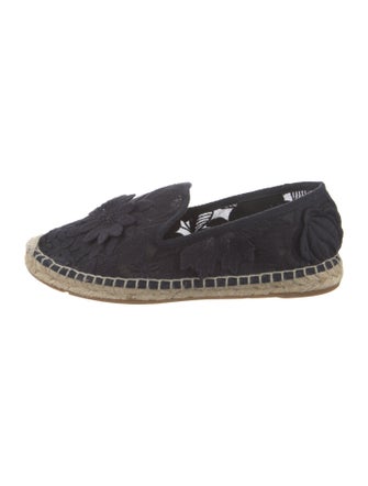 Tory Burch Mesh Embroidered Accent Espadrilles