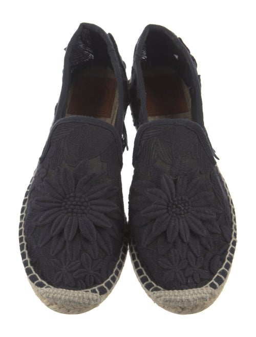 Tory Burch Mesh Embroidered Accent Espadrilles