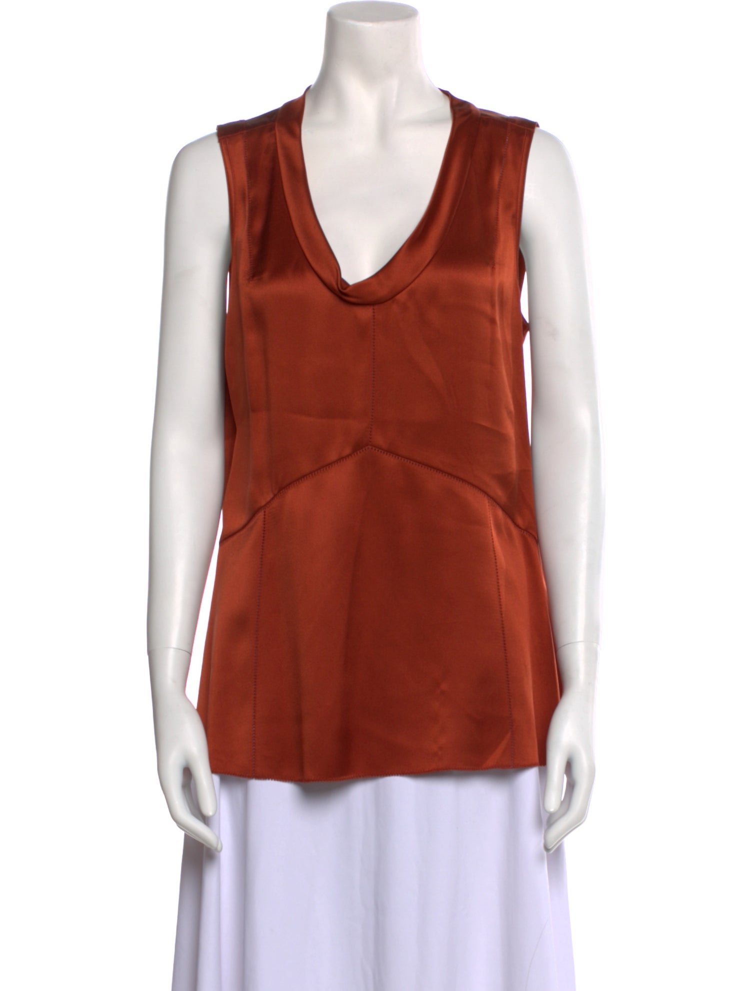 Tory Burch Silk Scoop Neck Top