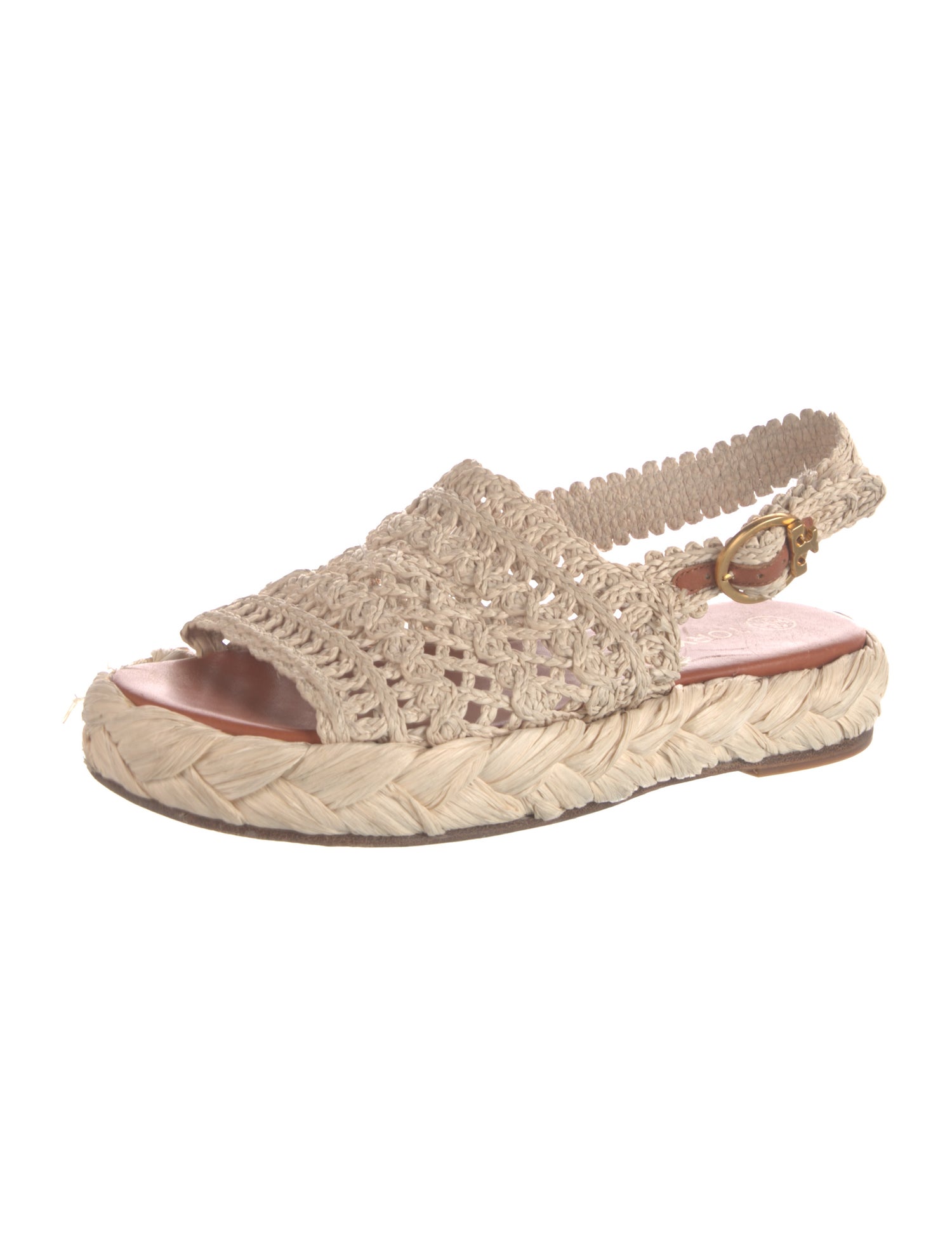 Tory Burch Straw Braided Accents Espadrilles