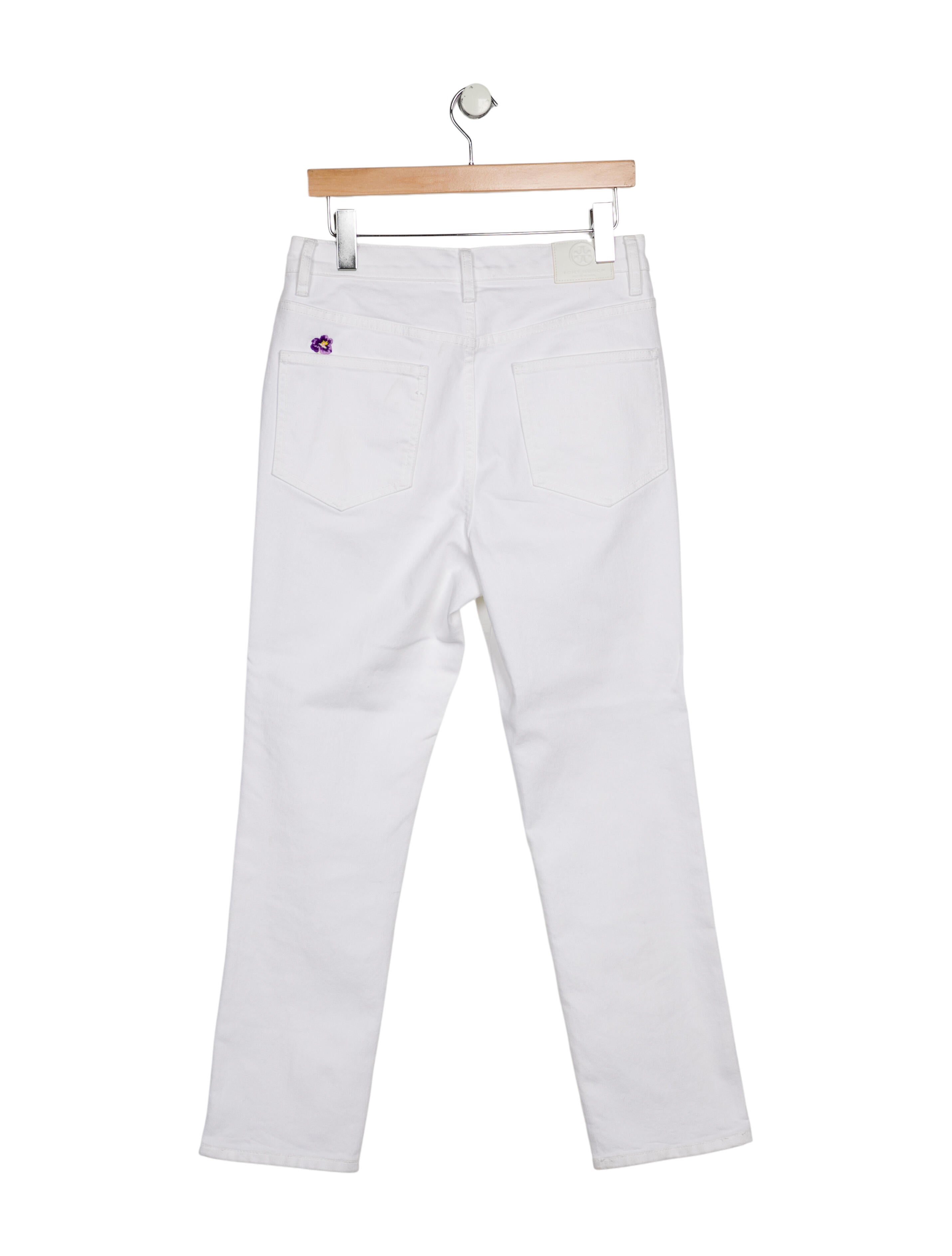 Tory Burch High-Rise Straight Leg Jeans