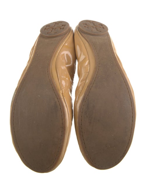 Tory Burch Patent Leather Bow Accents Ballet Flats