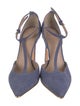 Tory Burch Suede Bow Accents T-Strap Pumps