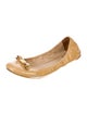 Tory Burch Patent Leather Bow Accents Ballet Flats