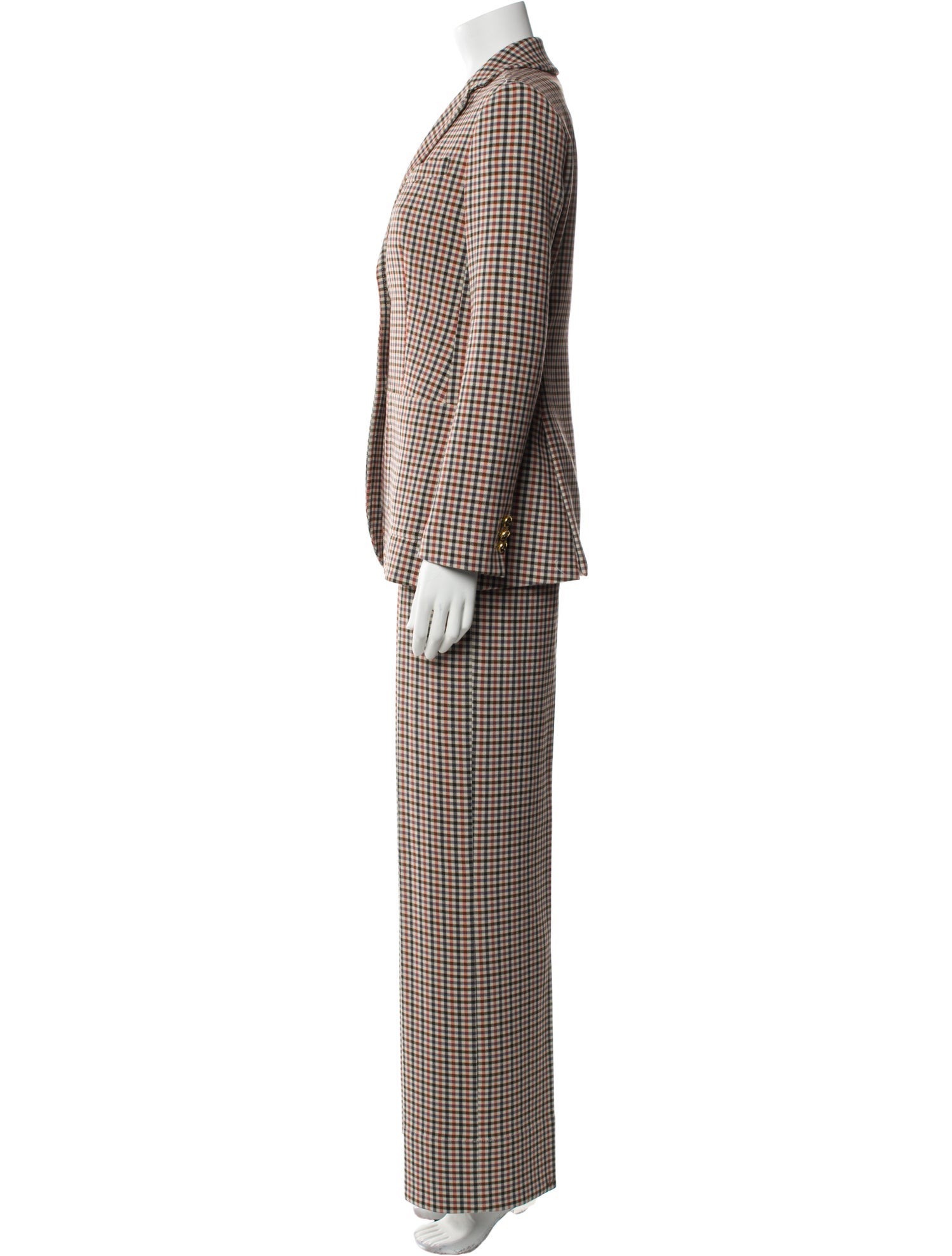 Tory Burch Plaid Print Pantsuit