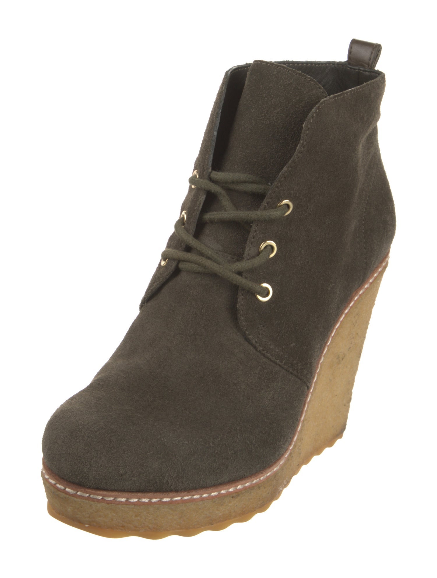 Tory Burch Suede Lace-Up Boots