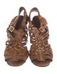 Tory Burch Leather Braided Accents Slingback Sandals