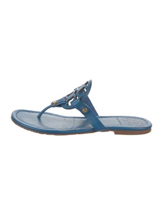 Tory Burch Leather Cutout Accent Slides