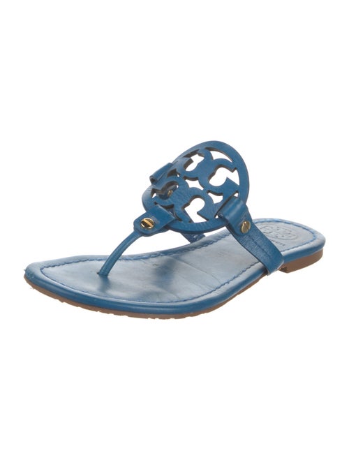 Tory Burch Leather Cutout Accent Slides