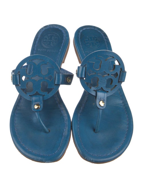 Tory Burch Leather Cutout Accent Slides