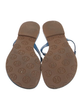 Tory Burch Leather Cutout Accent Slides