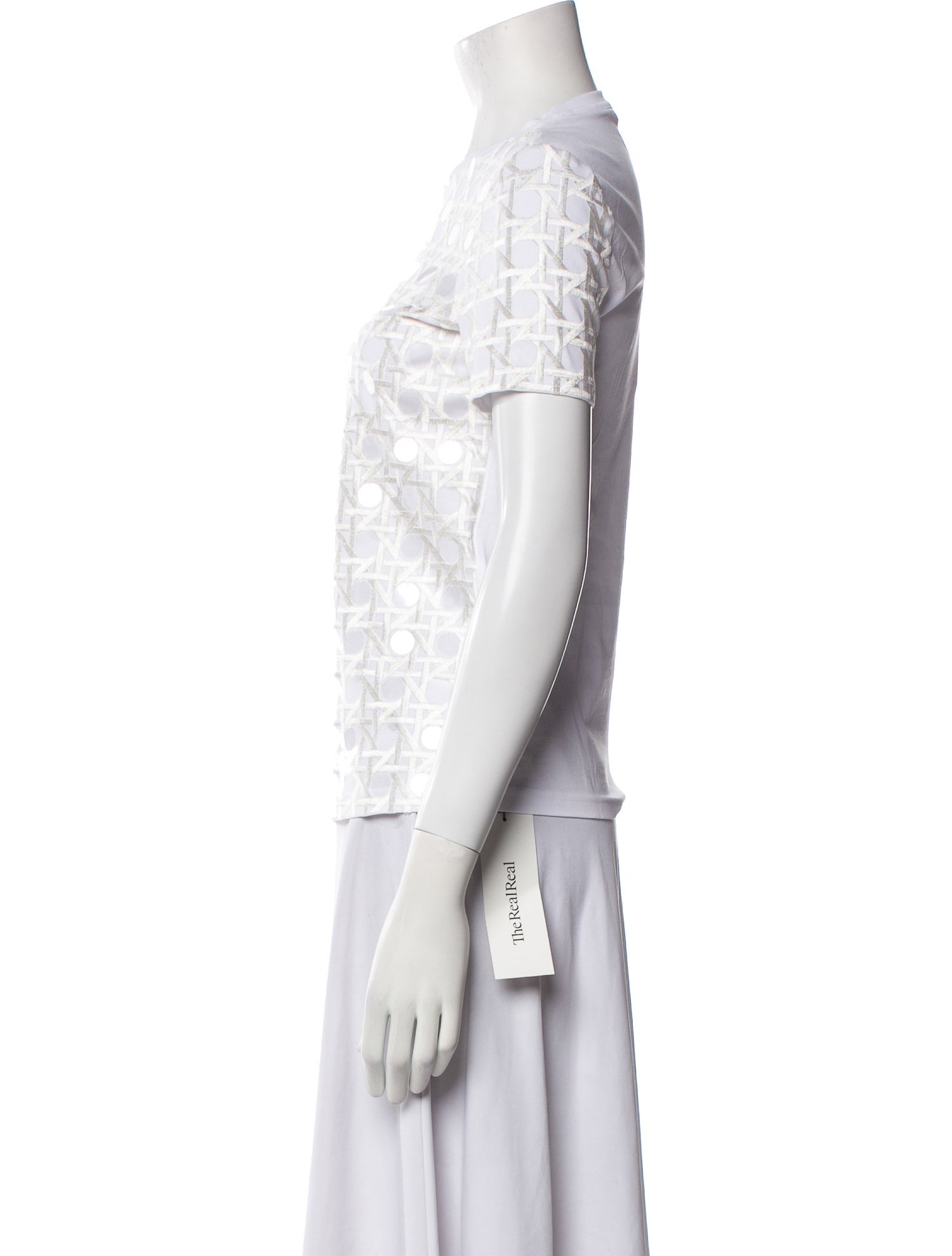 Tory Burch Patterned Crew Neck Top w/ Tags