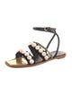 Tory Burch Leather Beaded Accents Gladiator Sandals