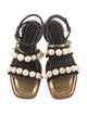 Tory Burch Leather Beaded Accents Gladiator Sandals