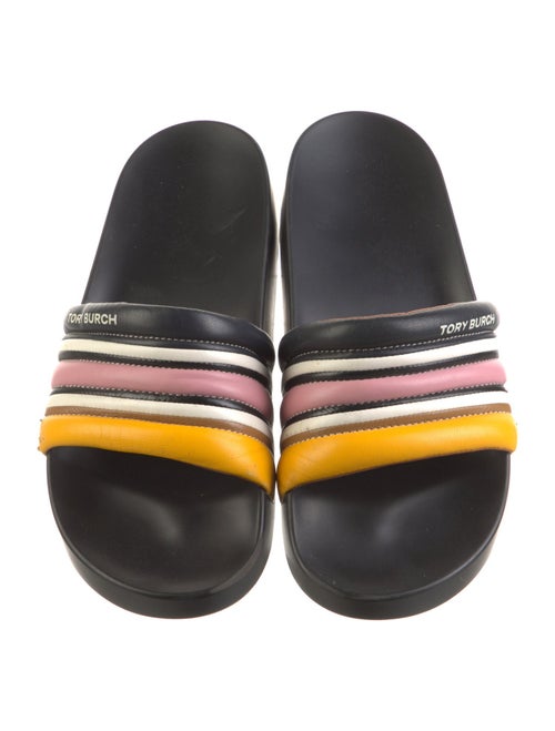 Tory Burch Leather Printed Slides