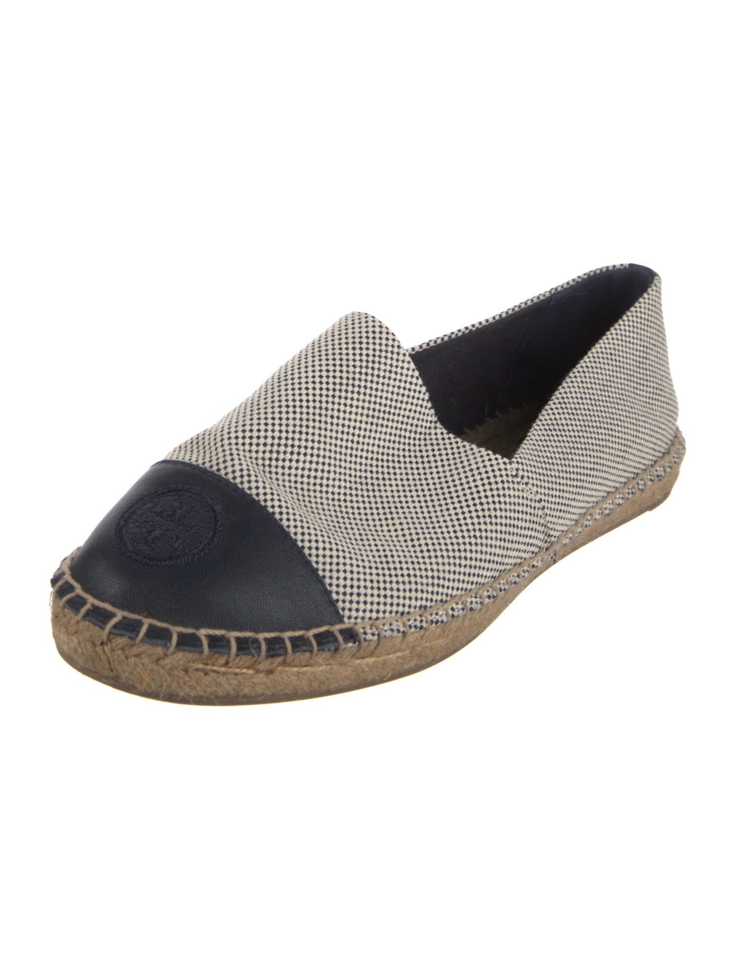 Tory Burch Canvas Colorblock Pattern Espadrilles