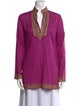 Tory Burch Mock Neck Long Sleeve Tunic