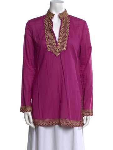 Tory Burch Tops Mock Neck Long Sleeve Tunic US 6 | M