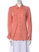 Tory Burch Silk Printed Button-Up Top
