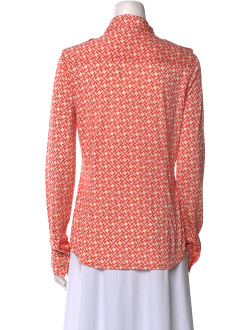 Tory Burch Silk Printed Button-Up Top