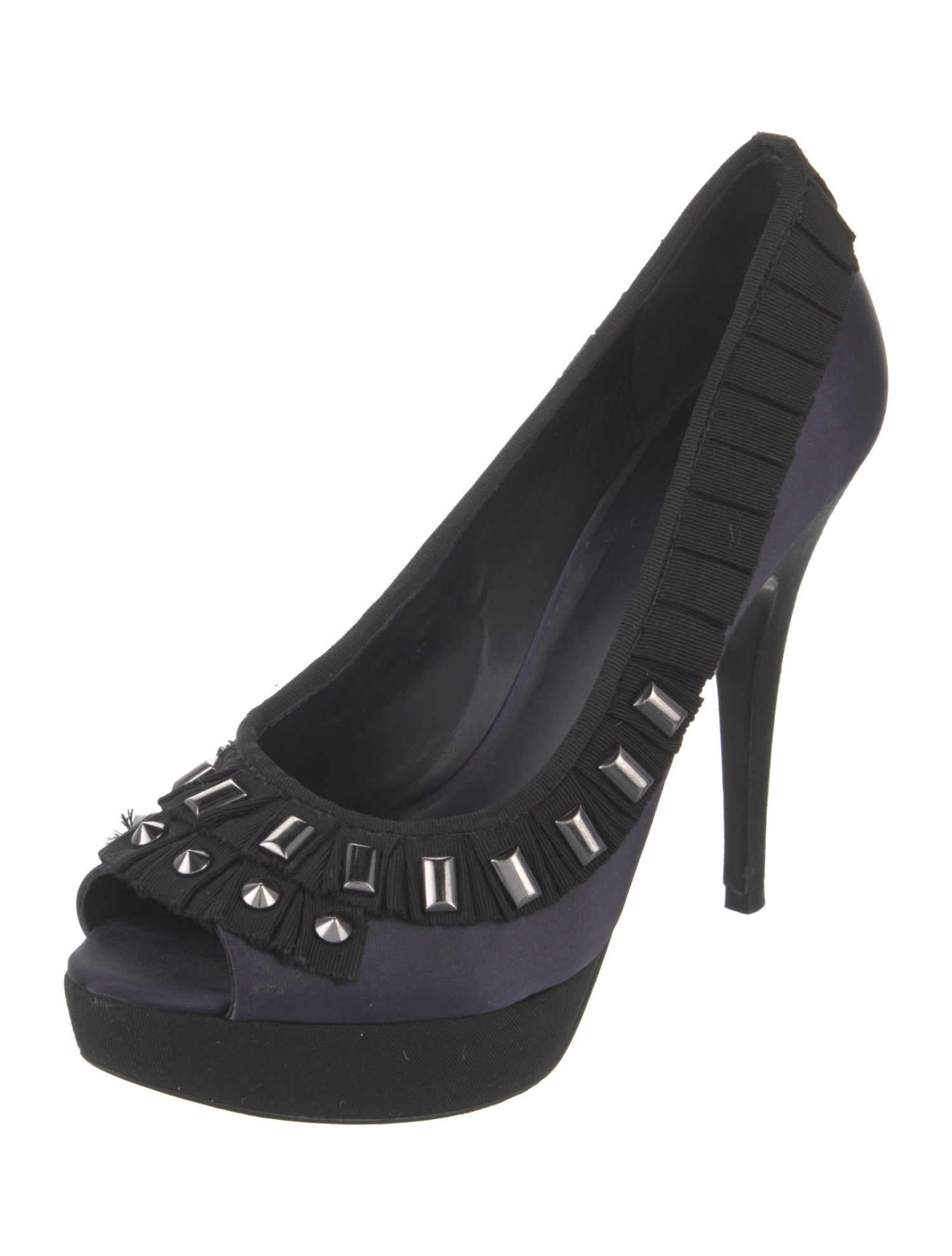 Tory Burch Satin Studded Accents Pumps