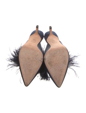 Tory Burch Satin Crystal Embellishments Mules