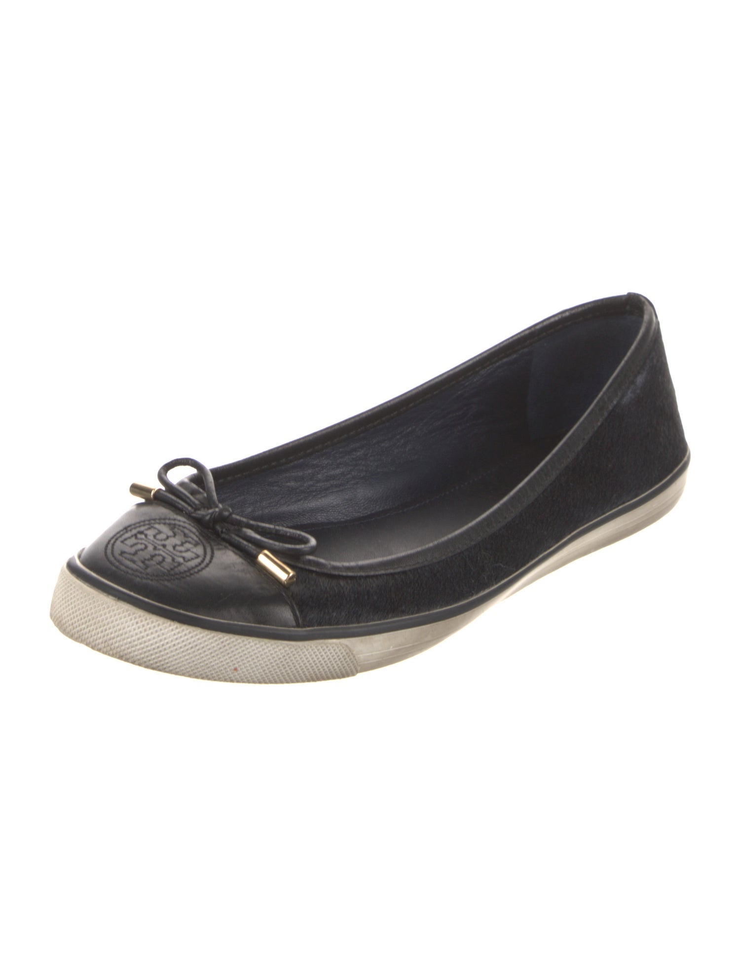 Tory Burch Wool Bow Accents Ballet Flats