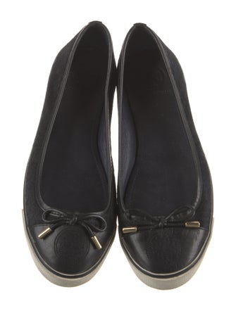 Tory Burch Wool Bow Accents Ballet Flats