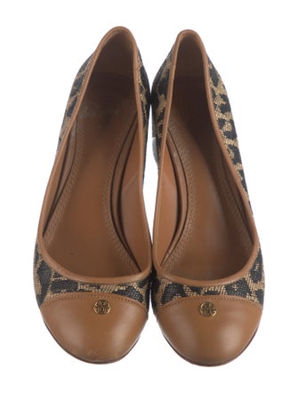 Tory Burch Embossed Leather Animal Print Pumps