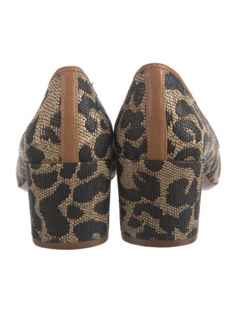 Tory Burch Embossed Leather Animal Print Pumps