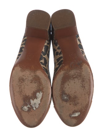 Tory Burch Embossed Leather Animal Print Pumps