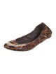 Tory Burch Patent Leather Animal Print Ballet Flats