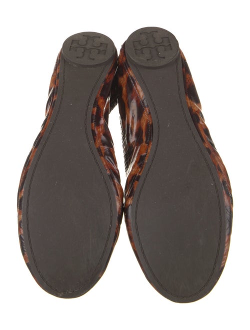 Tory Burch Patent Leather Animal Print Ballet Flats