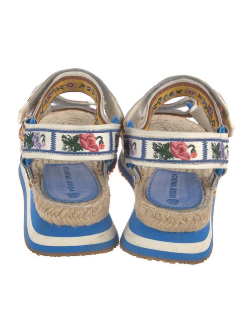 Tory Burch Printed Embroidered Accent Espadrilles
