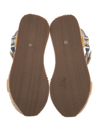 Tory Burch Printed Embroidered Accent Espadrilles