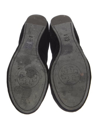 Tory Burch Velvet Crystal Embellishments Flats