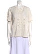 Tory Burch Crew Neck Short Sleeve T-Shirt