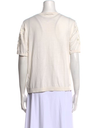 Tory Burch Crew Neck Short Sleeve T-Shirt