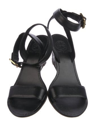 Tory Burch Leather Lasercut Accents Espadrilles