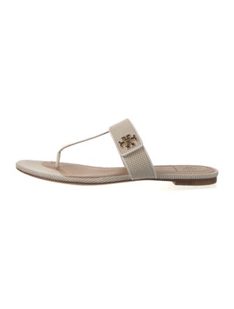 Tory Burch Canvas T-Strap Sandals
