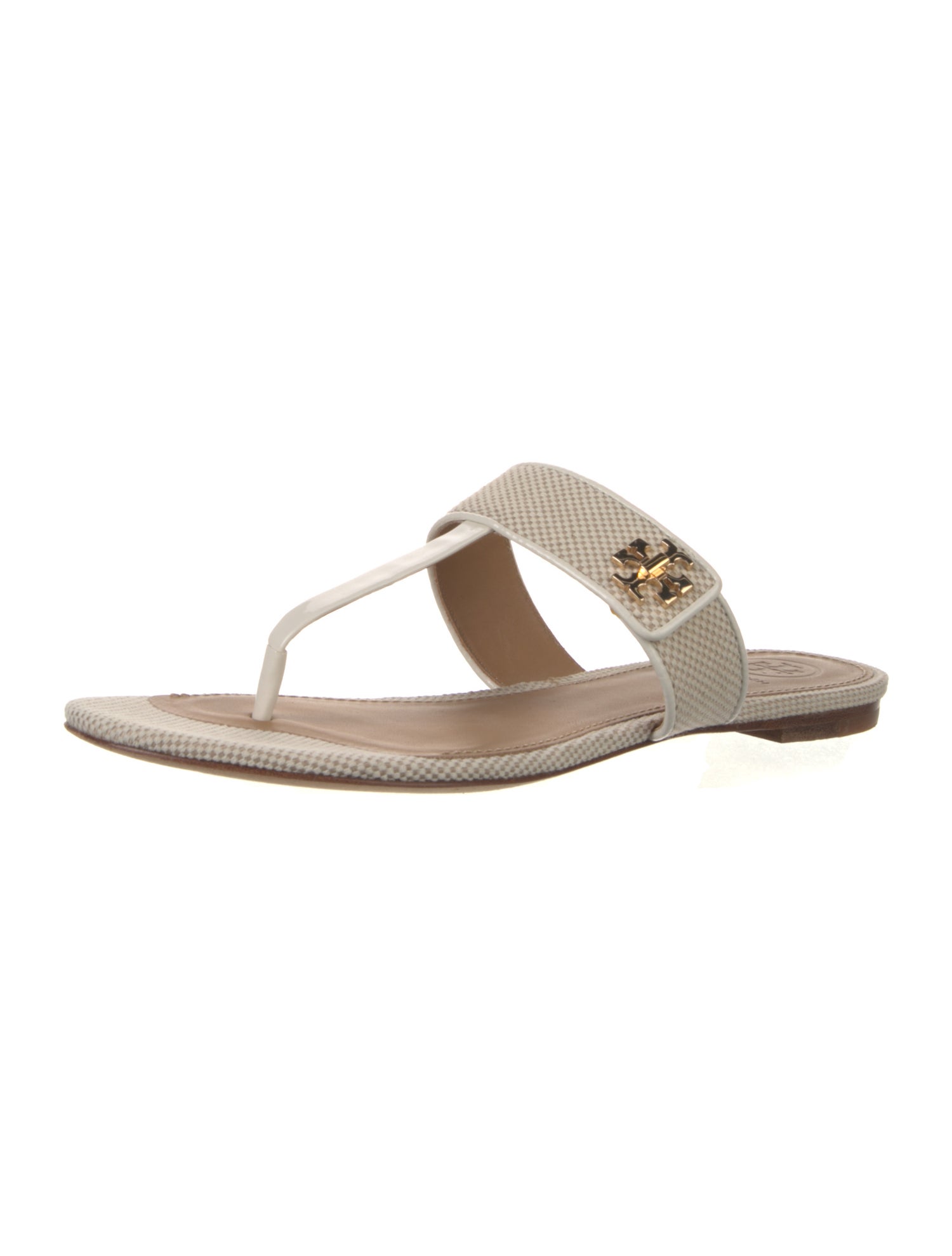 Tory Burch Canvas T-Strap Sandals