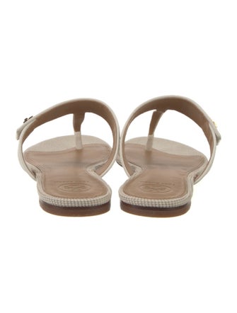 Tory Burch Canvas T-Strap Sandals