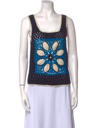 Tory Burch Cashmere Patterned Top