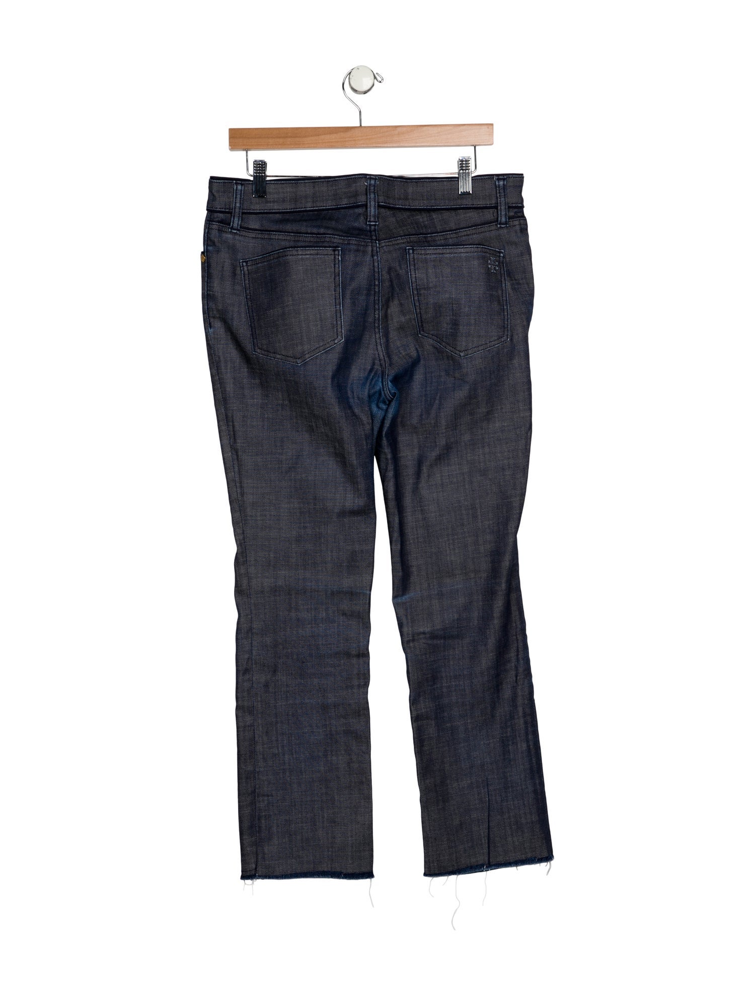 Tory Burch Mid-Rise Straight Leg Jeans