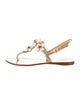 Tory Burch Leather Studded Accents T-Strap Sandals