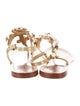 Tory Burch Leather Studded Accents T-Strap Sandals